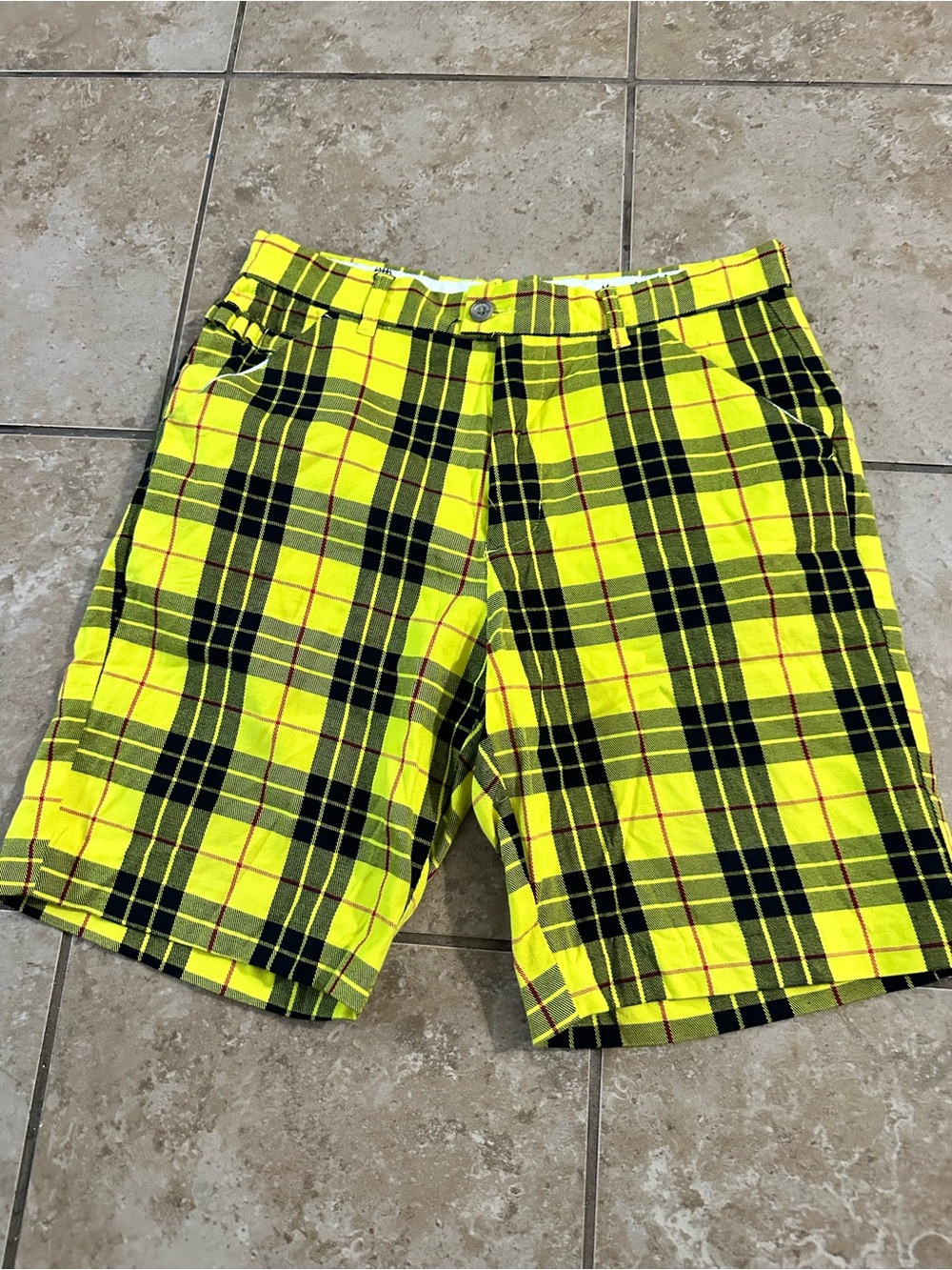 Royal & Awesome Loud MacLeod Plaid Golf Shorts - Size M / 32